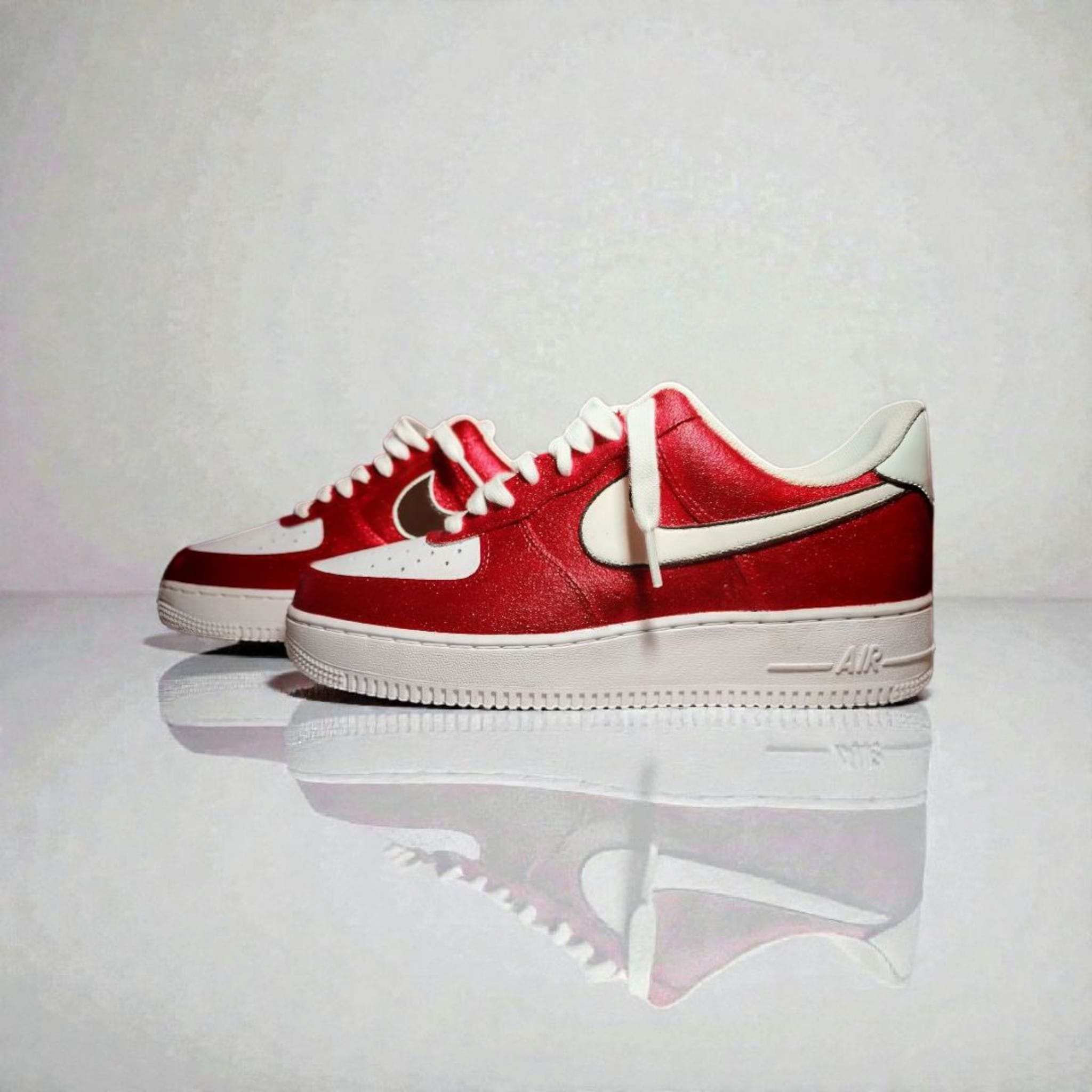 RED GLITTER, CUSTOM AIR FORCE ONE AIR FORCE ONE/ Double K Customz